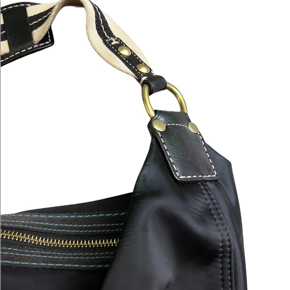 COACH BLACK SATEEN HAMPTON PURSE BAG Y2k VINTAGE - Picture 14 of 16